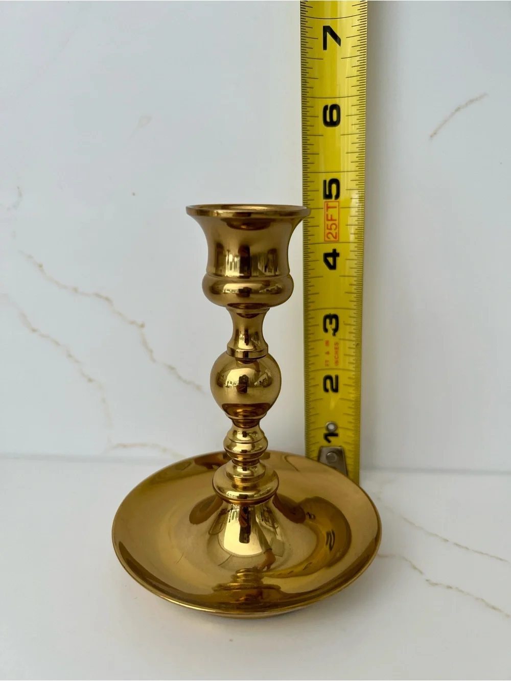 Carolina Brass Gold Candlestick Holders — Set of 2